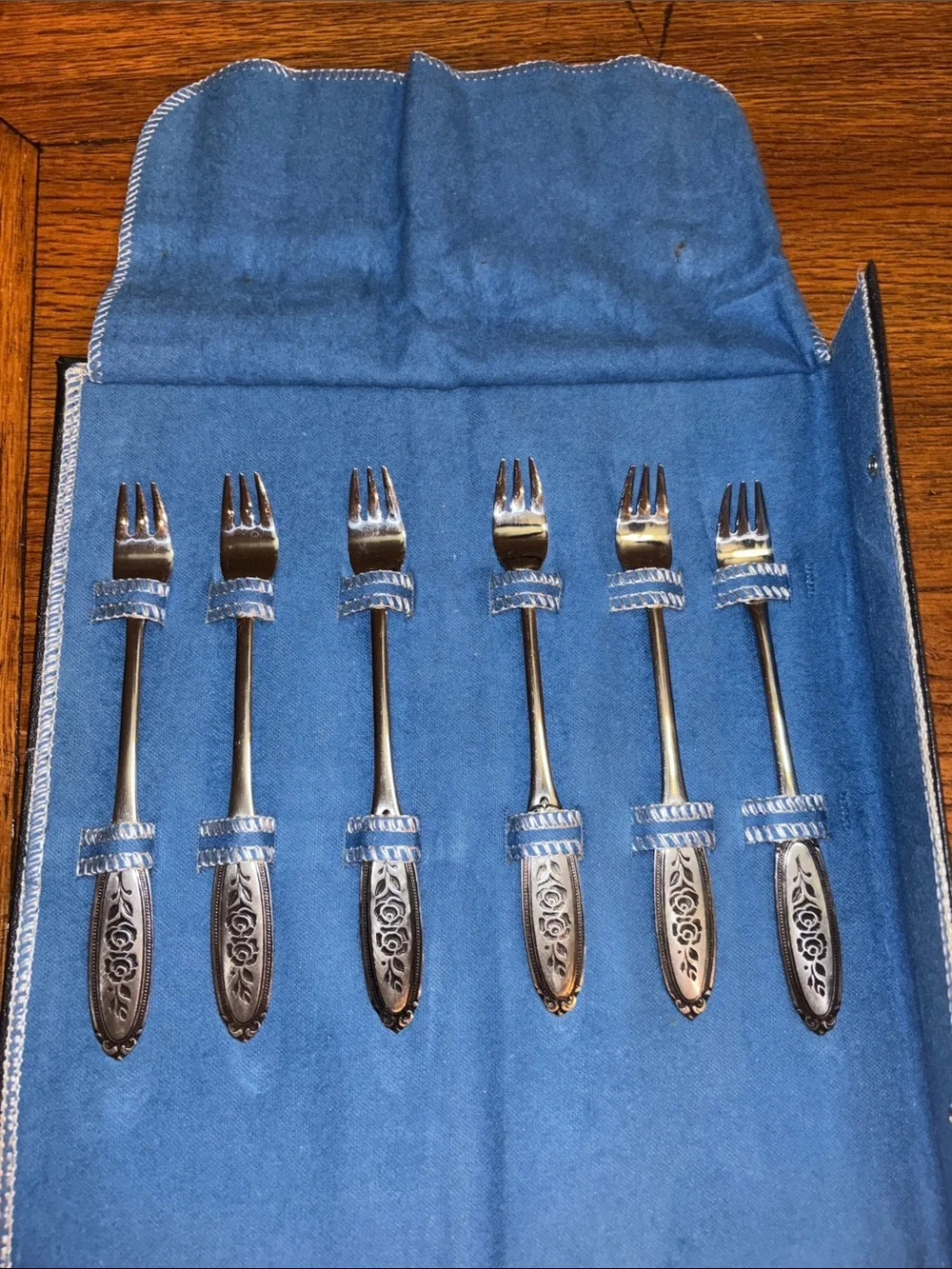 Vintage Northland Japanese stainless Fork Set with case flatware